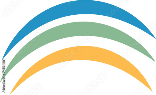Abstract Rainbow Waves Graphic