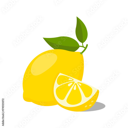Ripe yellow lemon