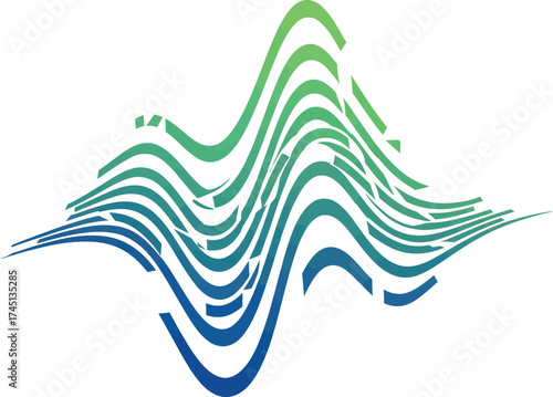Abstract Sound Wave Graphic