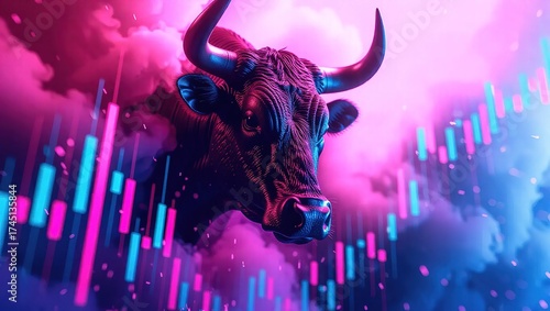 Bull Market Symbolizing Financial Growth and Success.