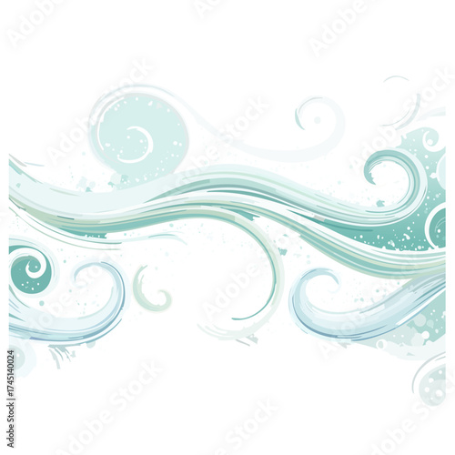 Vector Winter Curl Strip