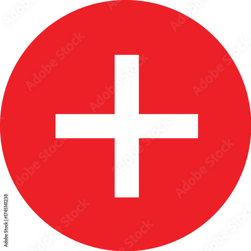 Red Medical Plus Icon Vector

A simple red medical cross icon in a white plus symbol on a red circle background, perfect for healthcare, emergency, and hospital design templates.