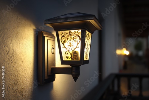 Solar Powered LED Light Fixture with Motion Sensor