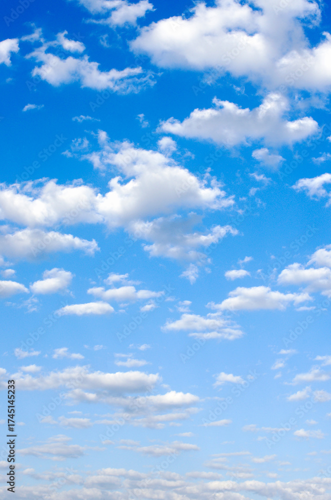 Obraz premium Blue sky with white clouds.