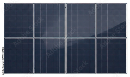 Wallpaper Mural Detailed Solar Panel Array with Visible Grid Lines on Transparent Background Torontodigital.ca