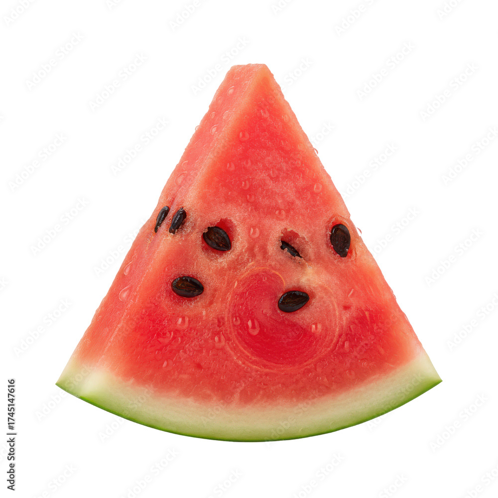 custom made wallpaper toronto digitalVibrant Watermelon Slice with Visible Seeds and Green Rind on Transparent Background