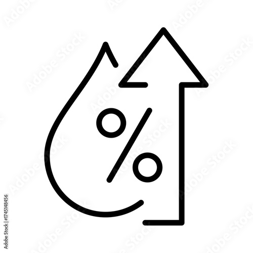 Air Humidity High icon stock illustration