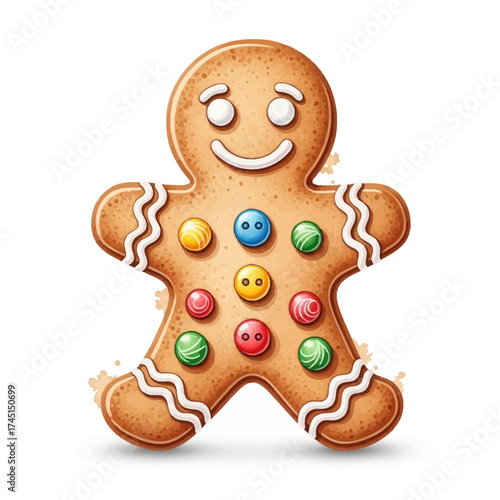 christmas gingerbread man vector