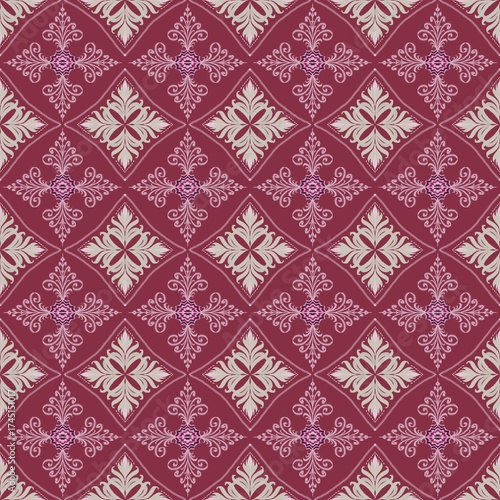 งาFlower ikat pattern use bedsheet cloth and curtain.