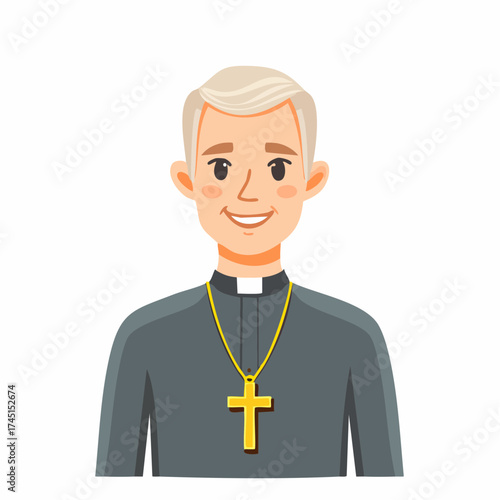 Priest with cross necklace