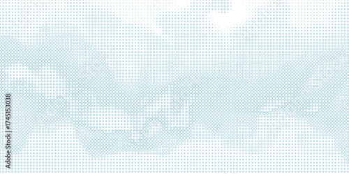 Halftone pattern with blue circles, abstract geometric background perfect for modern designs.