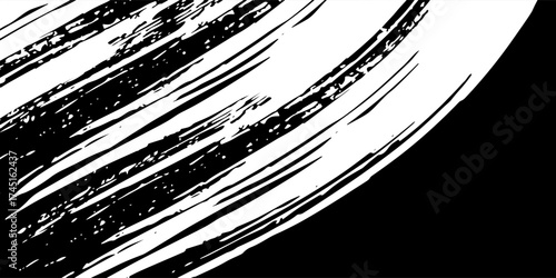 black yellow brush wrap car sticker pattern abstract banner sporty lines black white color combination grunge brush modern pattern racing motorsport vector design.