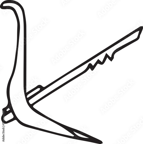 Vector line art of traditional farming with bull and plow in rural Bangladesh. EPS-ready for agriculture, heritage, and village life themes. Clean, editable design.