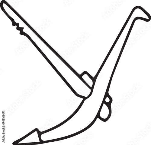 Vector line art of traditional farming with bull and plow in rural Bangladesh. EPS-ready for agriculture, heritage, and village life themes. Clean, editable design.