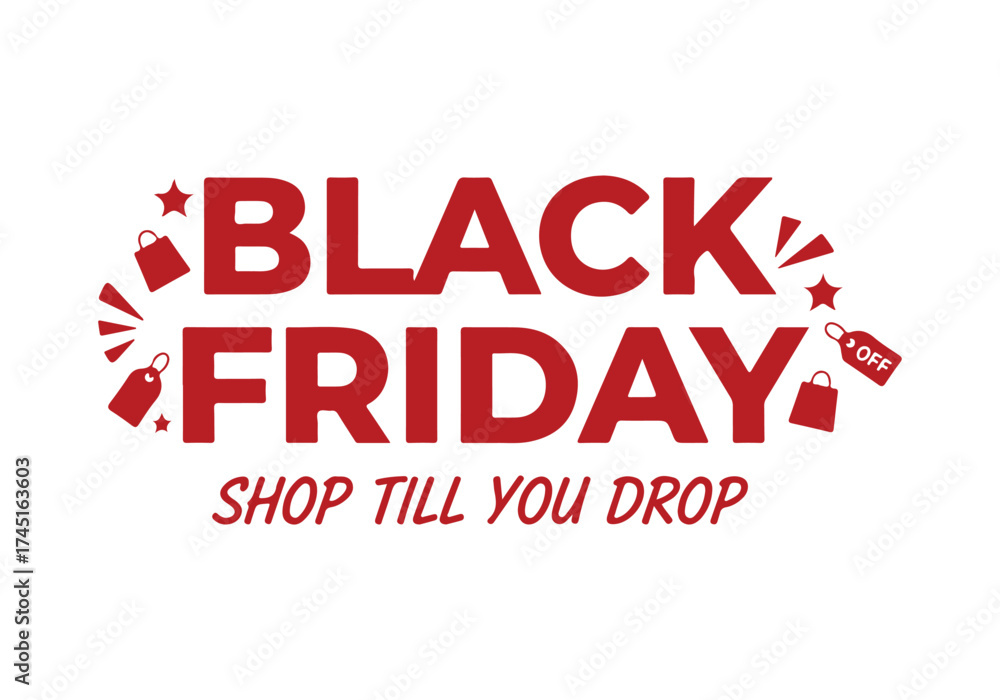 Fototapeta premium Black Friday lettering. A quote for a card or clothing. Vector illustration