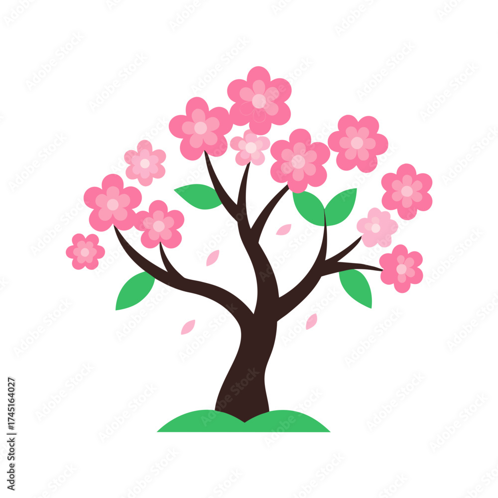Obraz premium tree with pink flowers