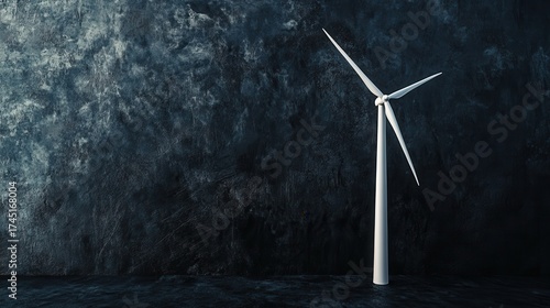 Wallpaper Mural Stationary wind turbine against dark studio backdrop Torontodigital.ca