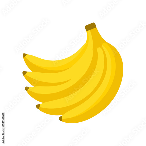 yellow banana isolated on white