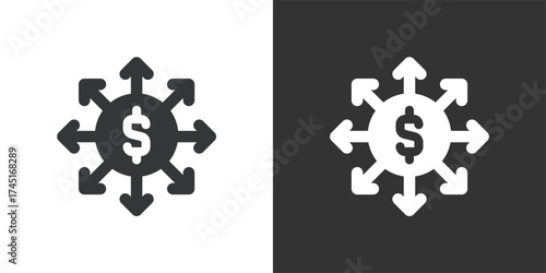 Budget Icon. Solid glyph series icon
