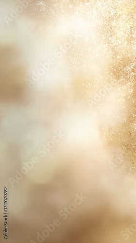Soft blurred background in champagne and cream tones, subtle gold shimmer suggesting wealth growth, elegant minimal space for investment message.
