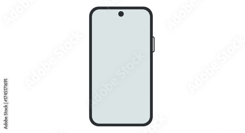 Modern smartphone mockup template isolated for presentations showcasing designs or applications