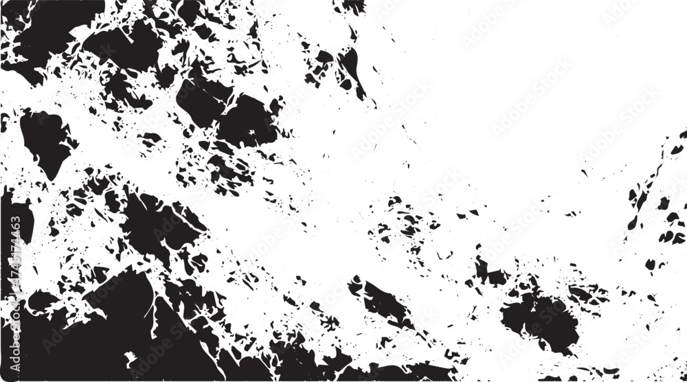 Fototapeta premium Abstract white and black texture of a grunge concrete dust wall with cracks and scratches Scratched and Cracked Grunge Urban Texture Vector. Dust Overlay transparent background