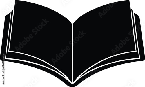open book icon vector, textbook illustration