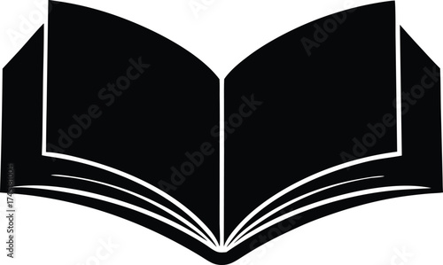 open book icon, knowledge symbol