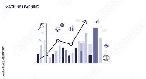 Analyzing machine learning growth through statistical graph and business intelligence insights