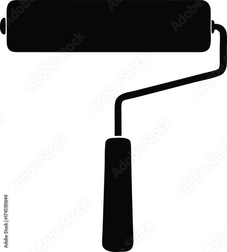 paint roller symbol, wall painter icon