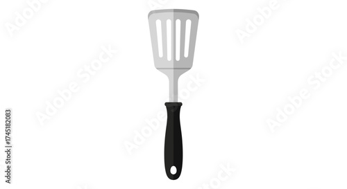 Isolated spatula illustration with sleek design on a white background for culinary visuals