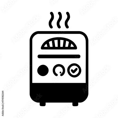 Smart air purifier icon with air quality indicators