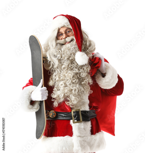 Modern santa claus with ska...
