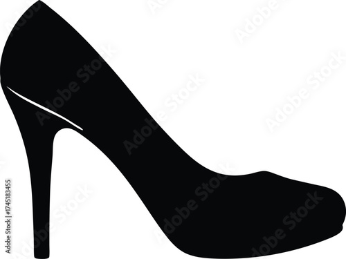 high heel icon, stylish heel symbol