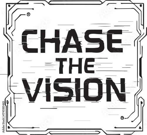 chase the vision vector illustration