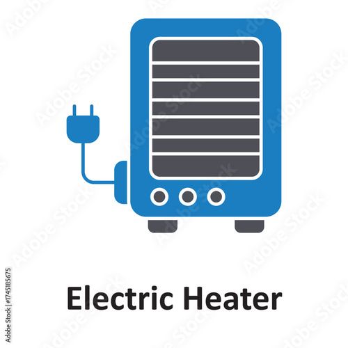Electric heater Vector icon which can easily modify or edit