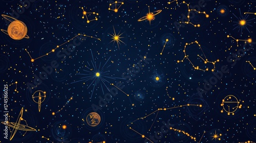 Cosmic Constellation Pattern