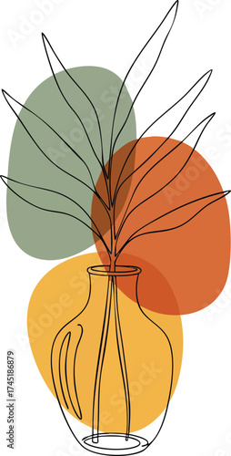 Abstract Tropical Botanical Composition Home Wall Decor