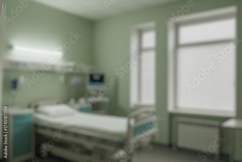 Patient care in hospital room with blur background healthcare environment comforting atmosphere