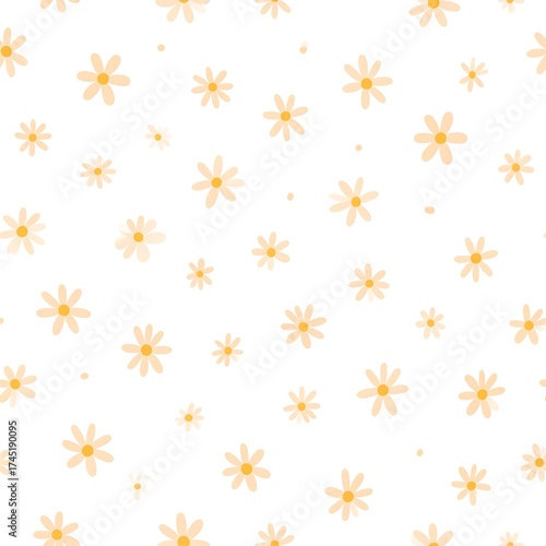 Delicate pastel daisy pattern