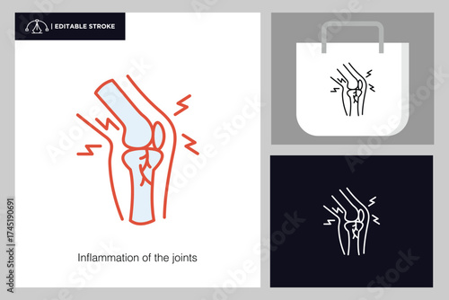 Inflammation of the joints concept design