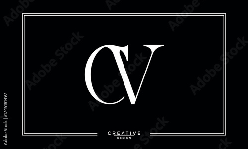 CV, VC, C, V, Abstract Letter Logo Monogram