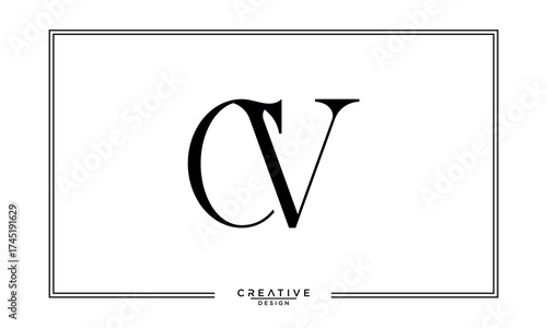 CV, VC, C, V, Abstract Letter Logo Monogram