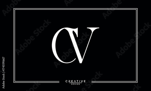 CV, VC, C, V, Abstract Letter Logo Monogram