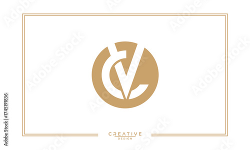 CV, VC, C, V, Abstract Letter Logo Monogram