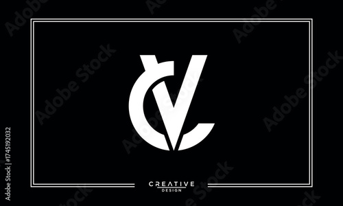 CV, VC, C, V, Abstract Letter Logo Monogram