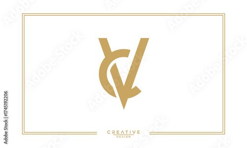 CV, VC, C, V, Abstract Letter Logo Monogram