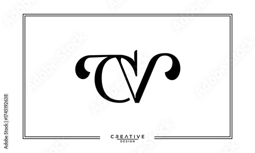 CV, VC, C, V, Abstract Letter Logo Monogram