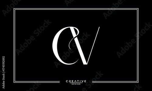 CV, VC, C, V, Abstract Letter Logo Monogram