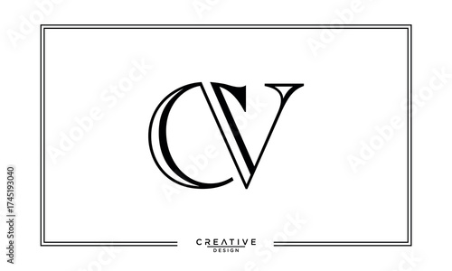 CV, VC, C, V, Abstract Letter Logo Monogram